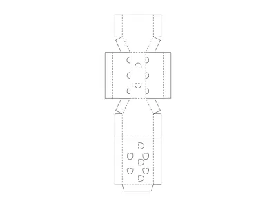 Karton Kutu dxf Dosyası DXF çizimi