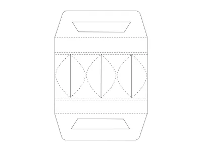 Ambalaj Kutusu Şablonu dxf Dosyası DXF çizimi