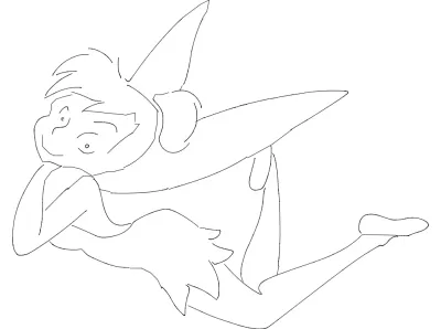 Tinker Bell DXF Dosyası DXF çizimi