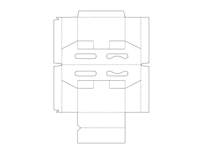 Paket Kutusu dxf Dosyası DXF çizimi