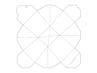 Yaratıcı Kutu Tasarımı dxf Dosyası DXF çizimi