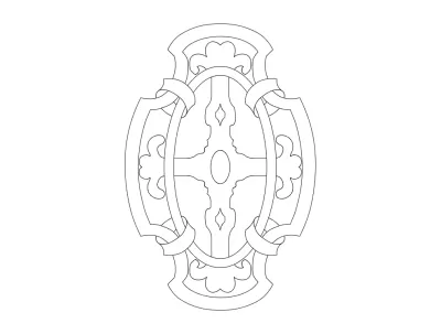 Amblem DXF Dosyası DXF çizimi