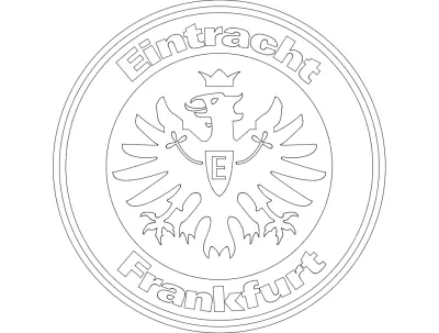 Eintracht Frankfurt dxf Dosyası DXF çizimi