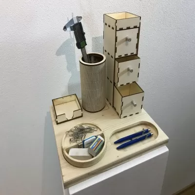Lazer Kesim Ofis Düzenleyici DXF çizimi