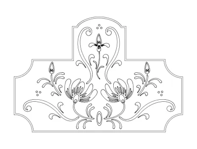 Çiçek Tasarımı dxf Dosyası DXF çizimi