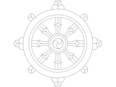 Dharma çarkı dxf Dosyası DXF çizimi