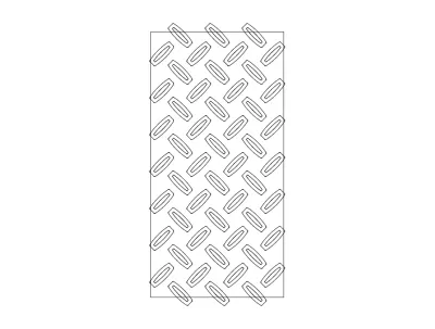 Baklava Desenli Sac DXF Dosyası DXF çizimi