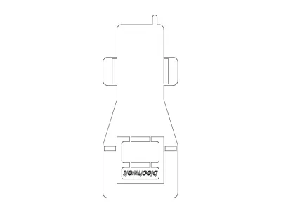 Tel için Stand - 1.5mm Asit dxf Dosyası DXF çizimi