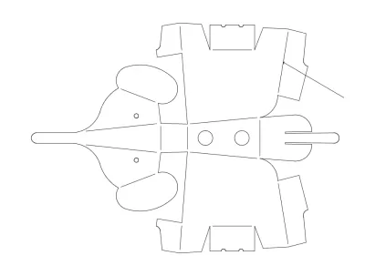 Fil (Elephant) dxf Dosyası DXF çizimi