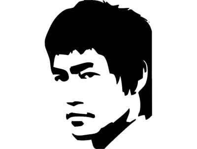 Bruce Lee dxf Dosyası DXF çizimi