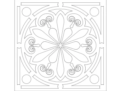 Daire Süsü dxf Dosyası DXF çizimi