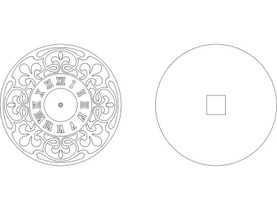 Saat yüzü-3 dxf Dosyası DXF çizimi