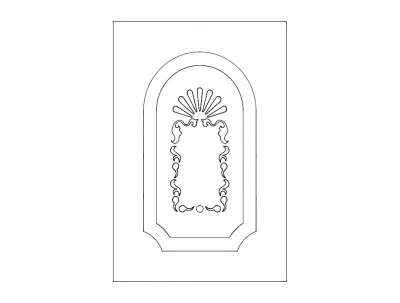 Kapı Tasarım Kemer dxf Dosyası DXF çizimi