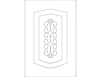 Ahşap Çiçekli Kapı Tasarımı dxf Dosyası DXF çizimi
