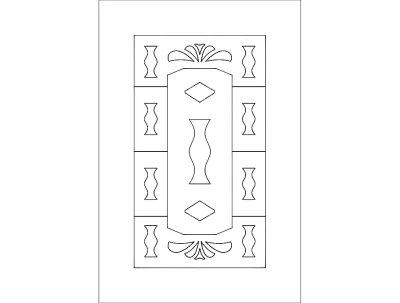 Eski Kapı Tasarımı dxf Dosyası DXF çizimi