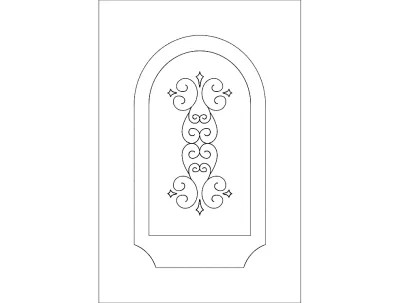 Kapı Tasarımı Kemer 2 dxf Dosyası DXF çizimi