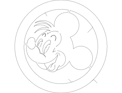 Mickey 1 dxf Dosyası DXF çizimi