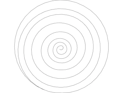 Spiral dxf Dosyası DXF çizimi
