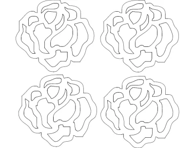Rosa 21 P 29,94×27,39 dxf Dosyası DXF çizimi