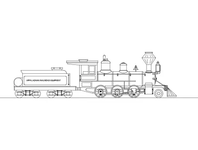 Tren dxf Dosyası DXF çizimi