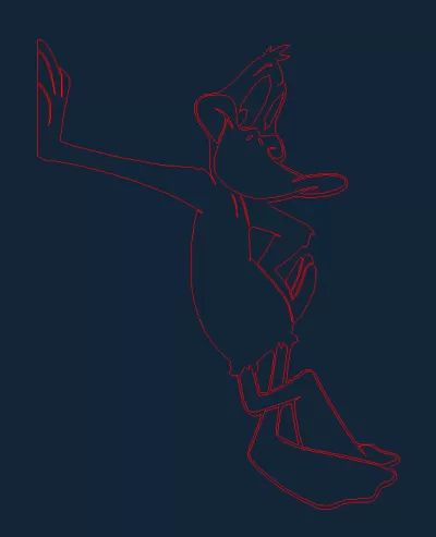 Daffy D.dxf DXF çizimi