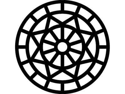 Mandala 6 dxf Dosyası DXF çizimi