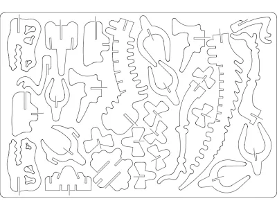 Velociraptor dxf Dosyası DXF çizimi