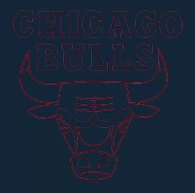 Chicago Bulls.dxf DXF çizimi