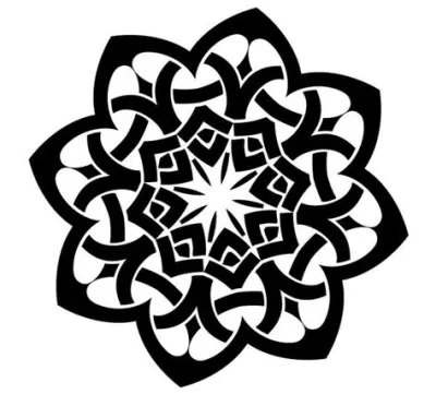 Kelt Sanatı Deseni dxf Dosyası DXF çizimi