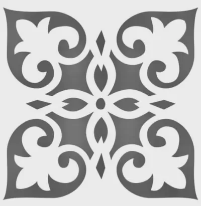 Çiçek Desenli dxf Dosyası DXF çizimi