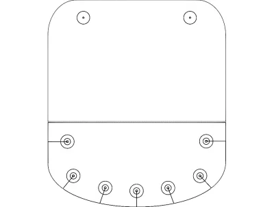 Şiş Tutucu 2 DXF Dosyası DXF çizimi