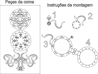 Coroa 3D DXF Dosyası DXF çizimi