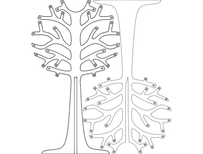 Arvoresdenatal (Noel ağaçları) dxf Dosyası DXF çizimi