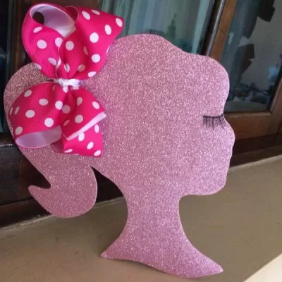 Lazer Kesim Saç Tokası Sergileme Barbie Saç Tokası Sergileme Barbie Saç Tokası Standı SVG çizimi