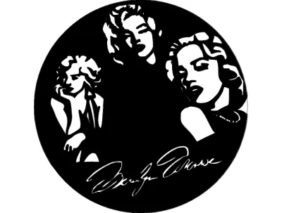 Marilyn saat dxf Dosyası DXF çizimi