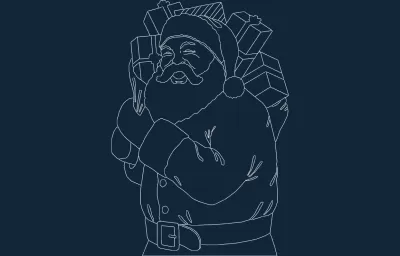 Noel Baba Büyük dxf DXF çizimi