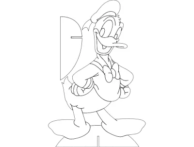 Apliques Pato dxf Dosyası DXF çizimi