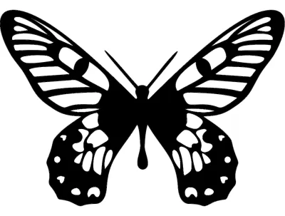 Borboleta dxf Dosyası DXF çizimi