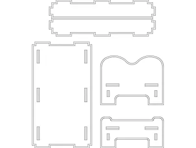 Cama (Yatak) 3D DXF Dosyası DXF çizimi
