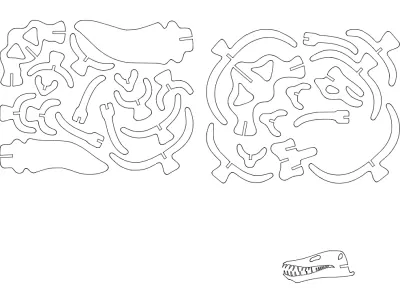 Plesiosaür DXF Dosyası DXF çizimi