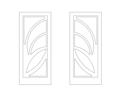 Kapı 6 (Kapı Tasarımı) dxf Dosyası DXF çizimi