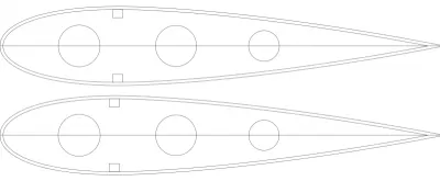 NACA 0018 Kanat Kordu 215mm K Hogg dxf Dosyası DXF çizimi