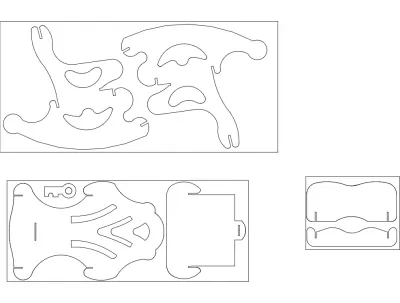 Sandalye (Sallanan Sandalye) dxf Dosyası DXF çizimi