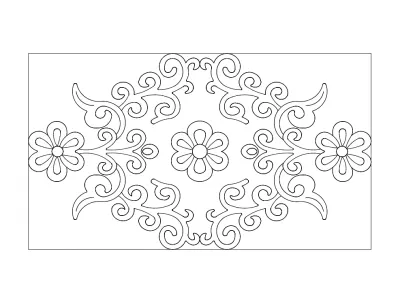 Desen 3 dxf Dosyası DXF çizimi