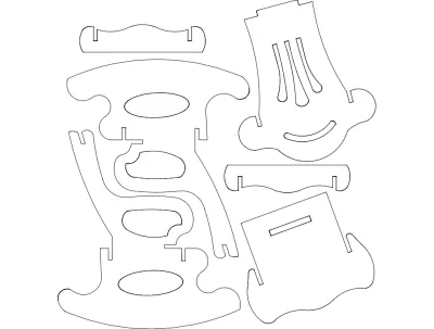 Sallanan Sandalye S6 dxf Dosyası DXF çizimi