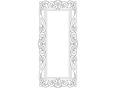 Ayna Van Krom dxf Dosyası DXF çizimi