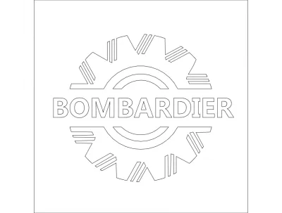 Bombardier Logosu dxf Dosyası DXF çizimi