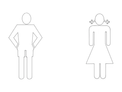 Banyo işareti 3 dxf Dosyası DXF çizimi