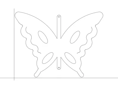 Kelebek 7-07 dxf Dosyası DXF çizimi