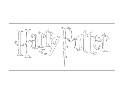 Harry Potter 2 dxf Dosyası DXF çizimi